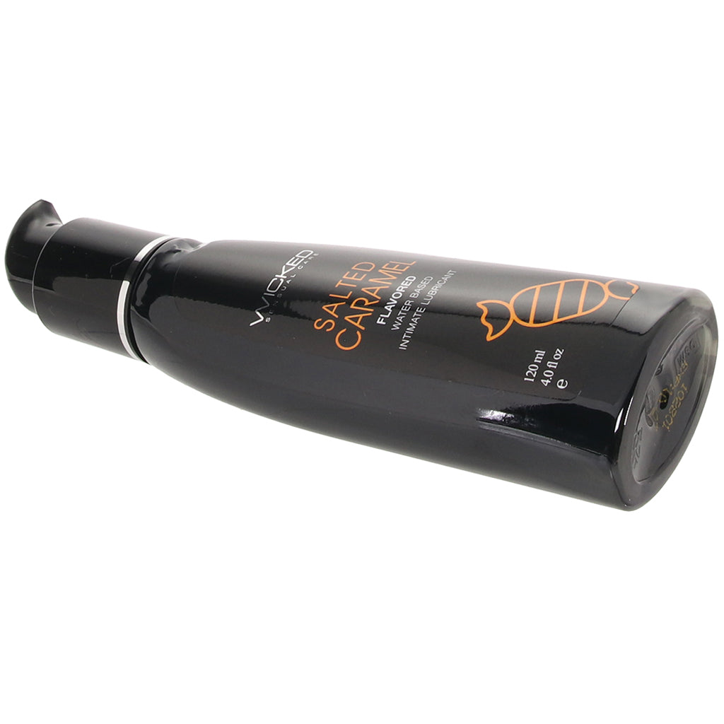 Wicked Aqua Flavored Lube: Salted Caramel | Luxurious Water-Based Pleasure 4oz
