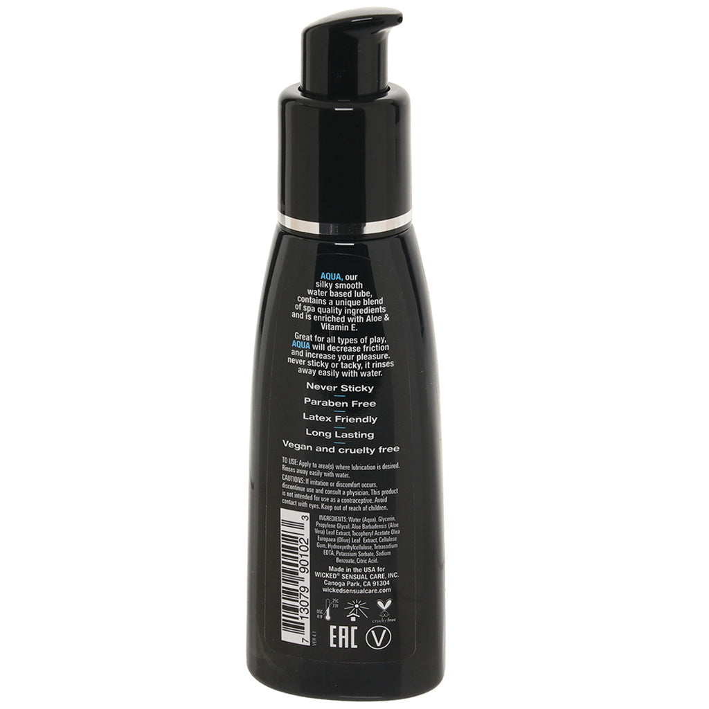 Wicked Aqua Lube: Silky, Fragrance-Free Water-Based Lubricant for Pure Pleasure