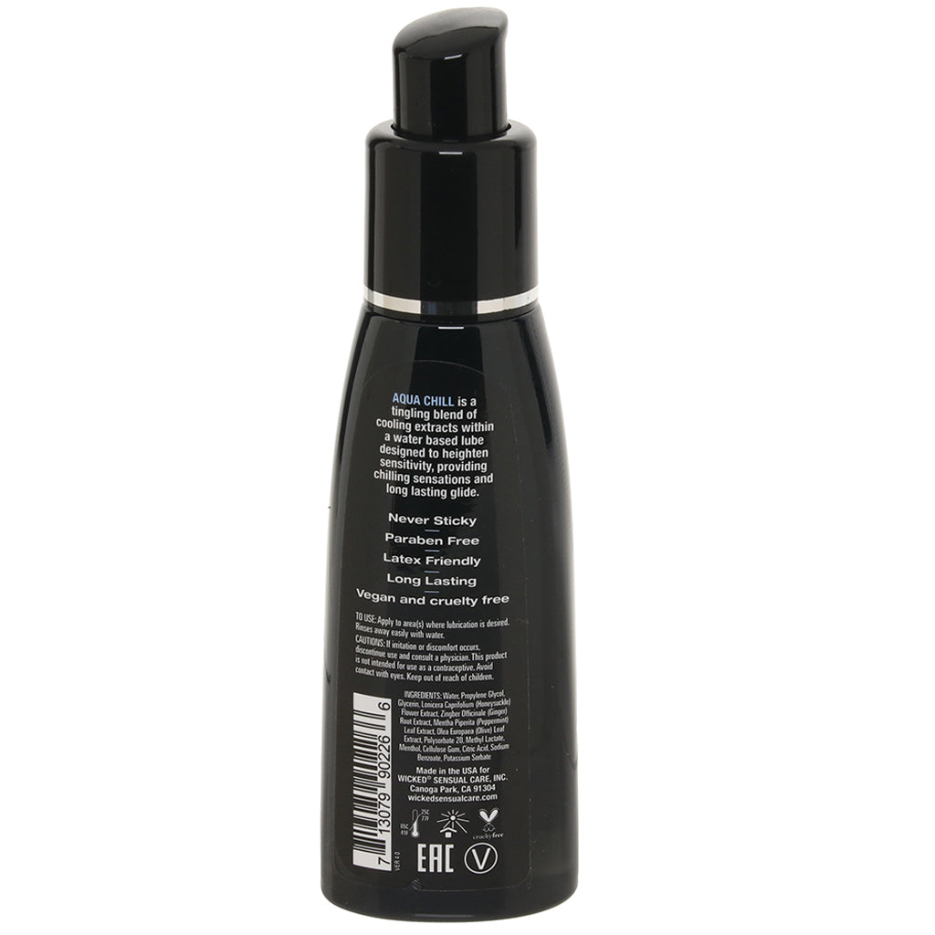 Wicked Sensual Care Aqua Chill: Cooling Water-Based Lube for Electrifying Tingles & Enduring Pleasure