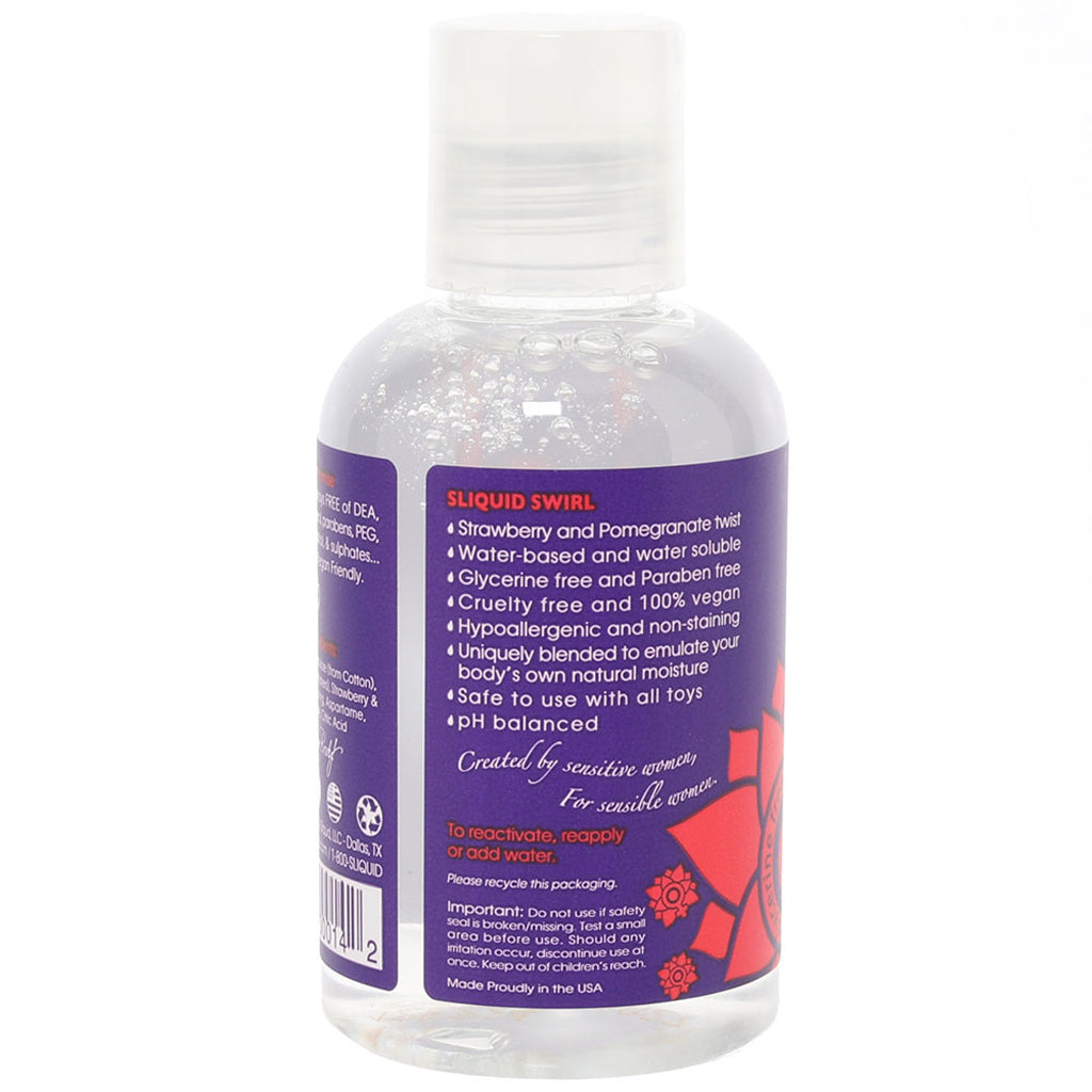Sliquid Naturals Swirl: Strawberry Pomegranate Flavored Lube for Vegan, Sensitive Pleasure