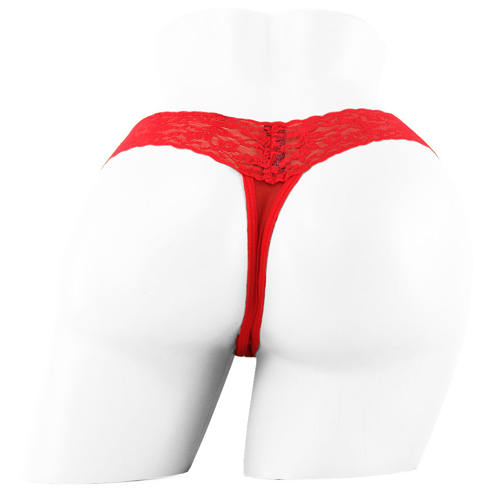 Electric Eel: Seductive Red Lace Wireless Vibrating Thong for Discreet Pleasure