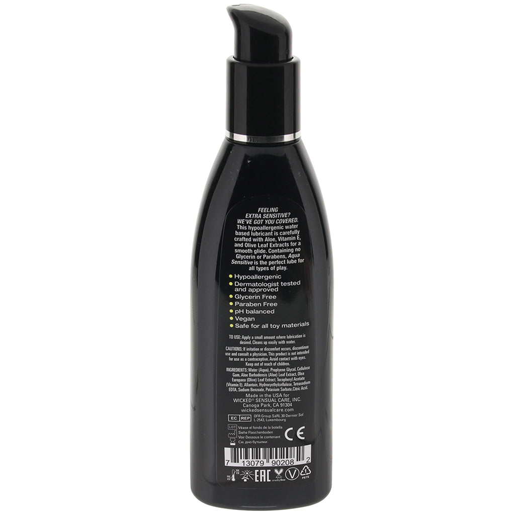 Wicked Aqua Sensitive Hypoallergenic Water-Based Lube | Pure Comfort & Lasting Pleasure
