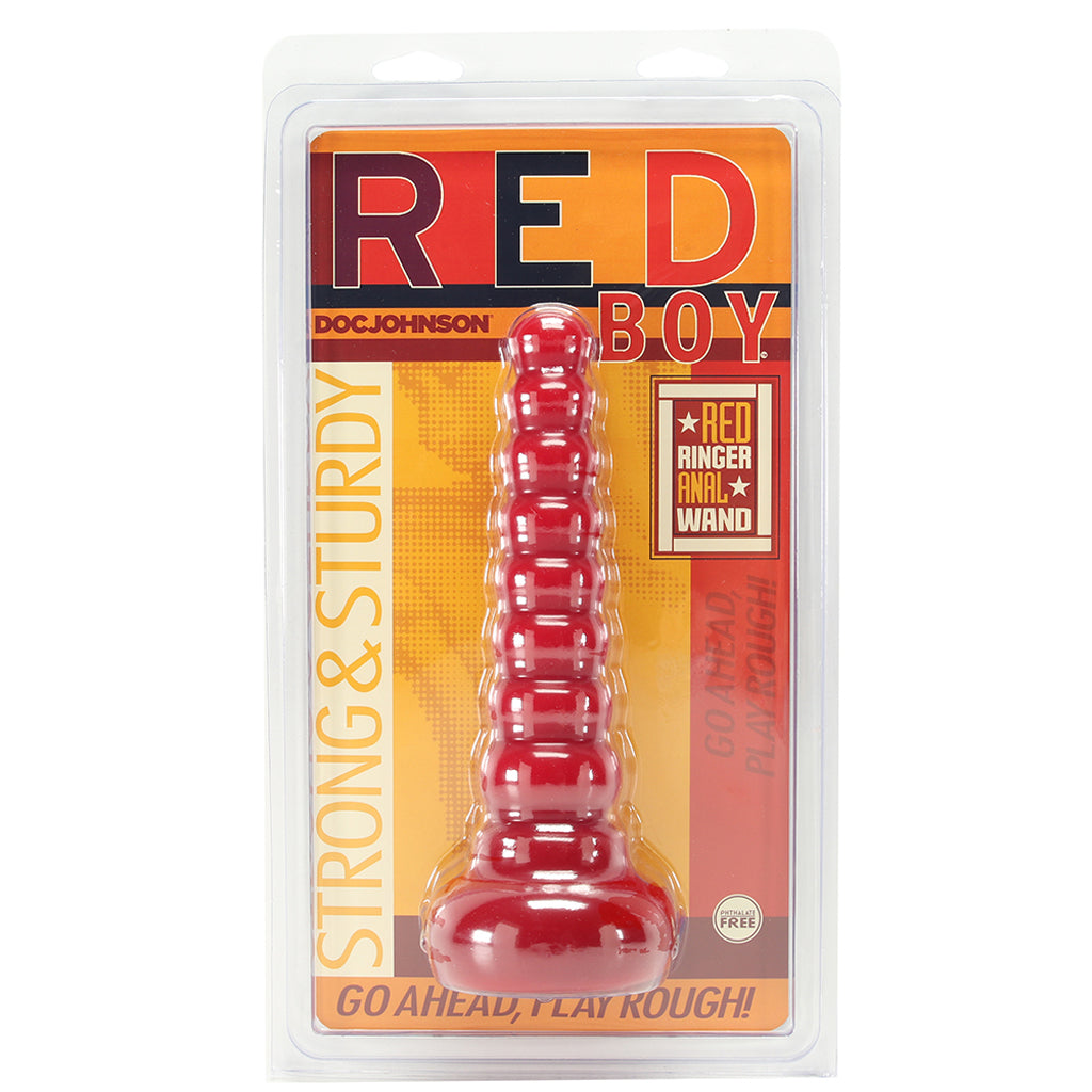 Red Boy Red Ringer Anal Wand: Extra Long, Textured for Deep Pleasure