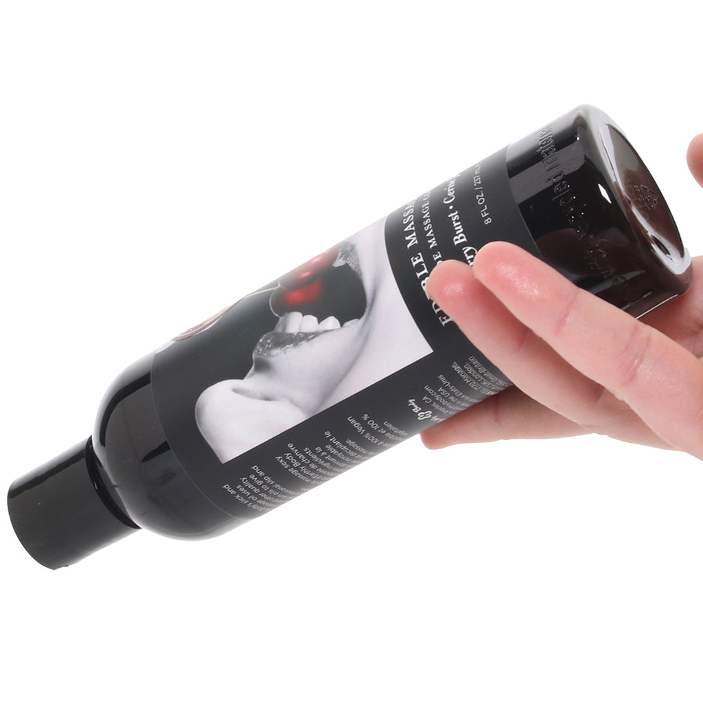 Edible Massage Oil 8oz/236ml in Cherry Burst