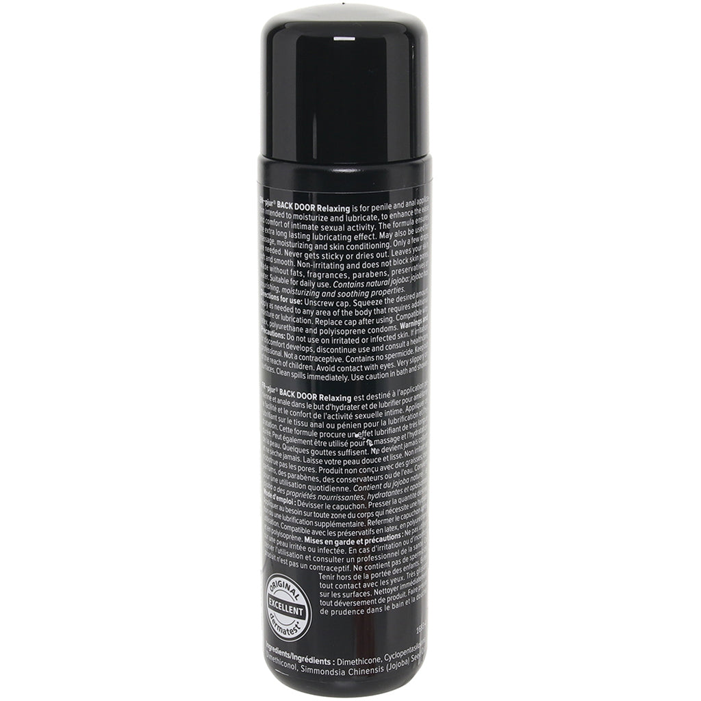Back Door Silicone Based Anal Lubricant in 3.4oz/100ml