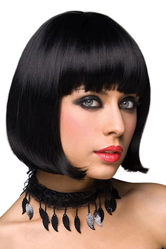 Cici Bob Wig with Bangs in Black