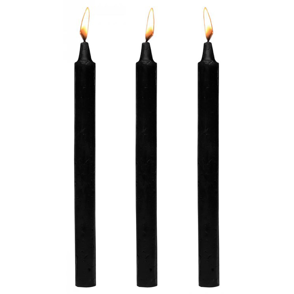 Master Series Dark Drippers: Black Wax Play Candles (Set of 3) for Seductive & Intense Rituals