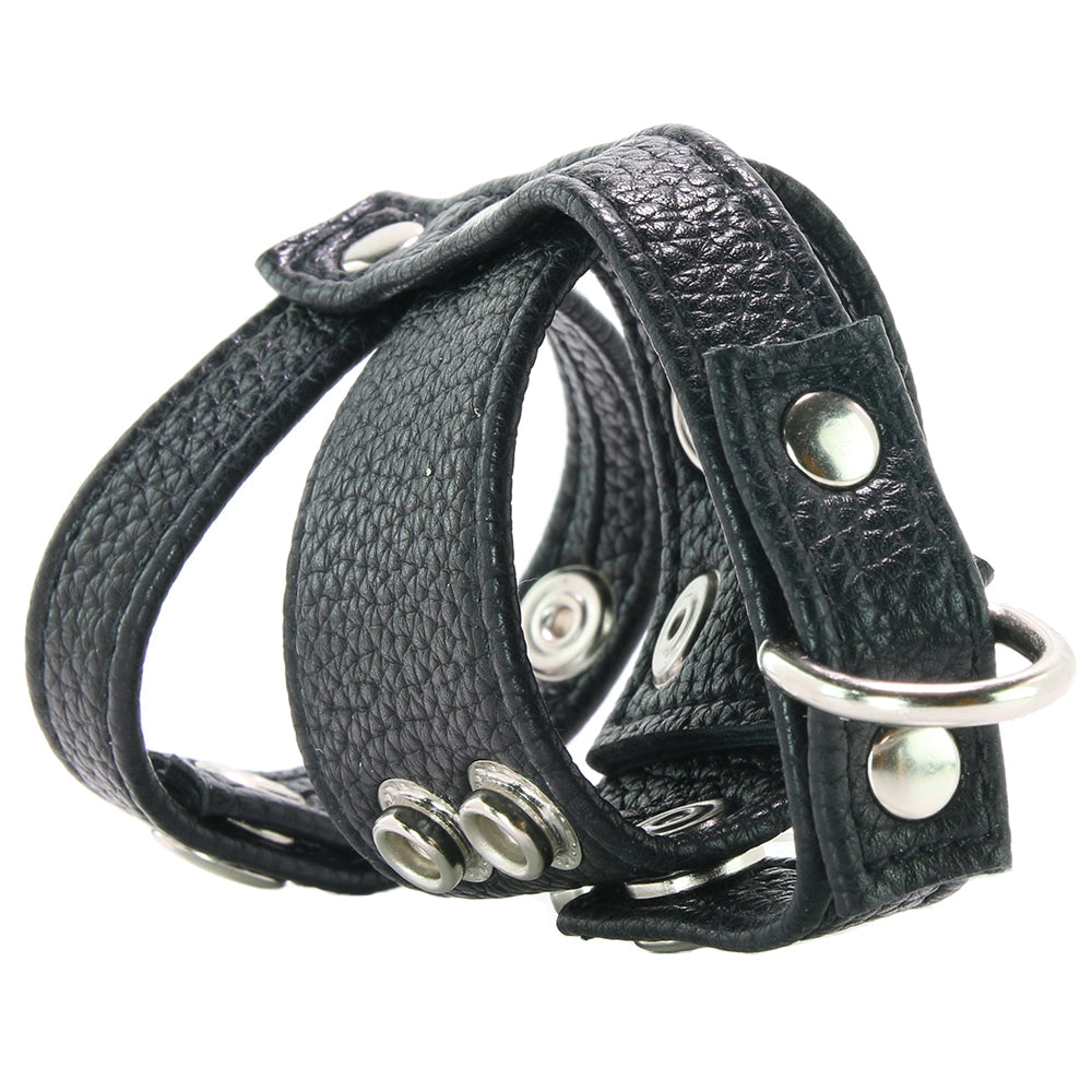 Blue Line 1.5 Inch Cock Ring, Ball Stretcher & Weight Ring