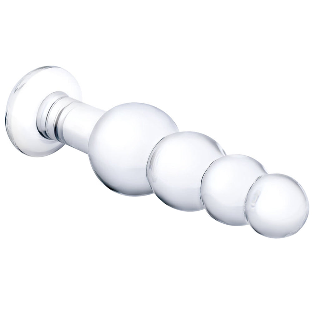 gläs 7.25 Inch Beaded Butt Plug
