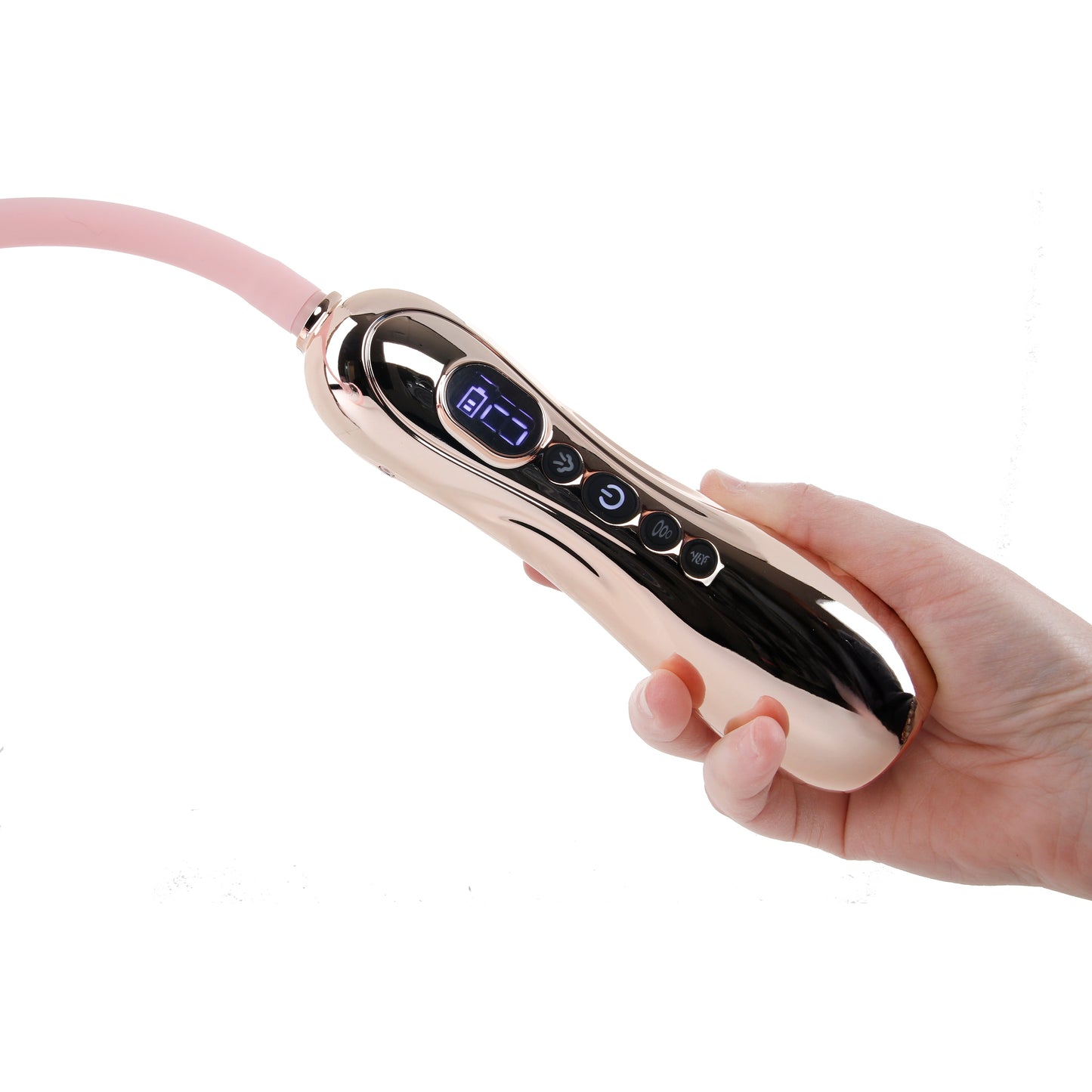 Pumped Vulva & Breast Auto Suction Set with Tongue in Rose
