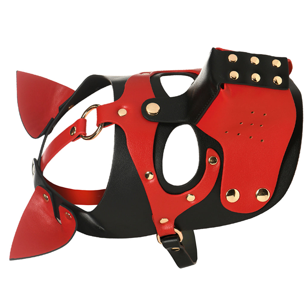 Master Series Luxe Vegan Leather Hound Hood with Detachable Muzzle