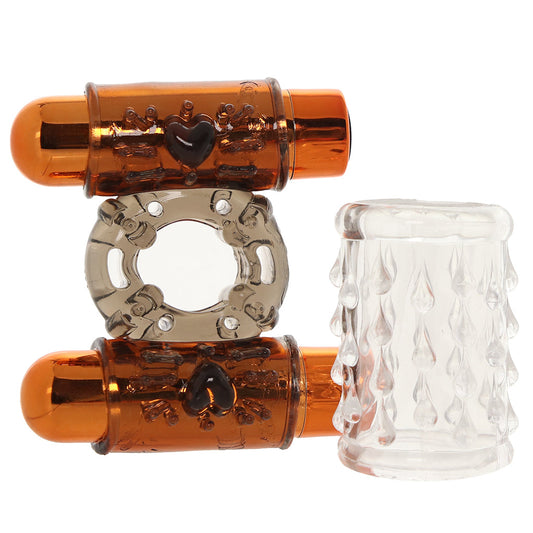Stay Hard Dual-Vibrating Cock Ring Set