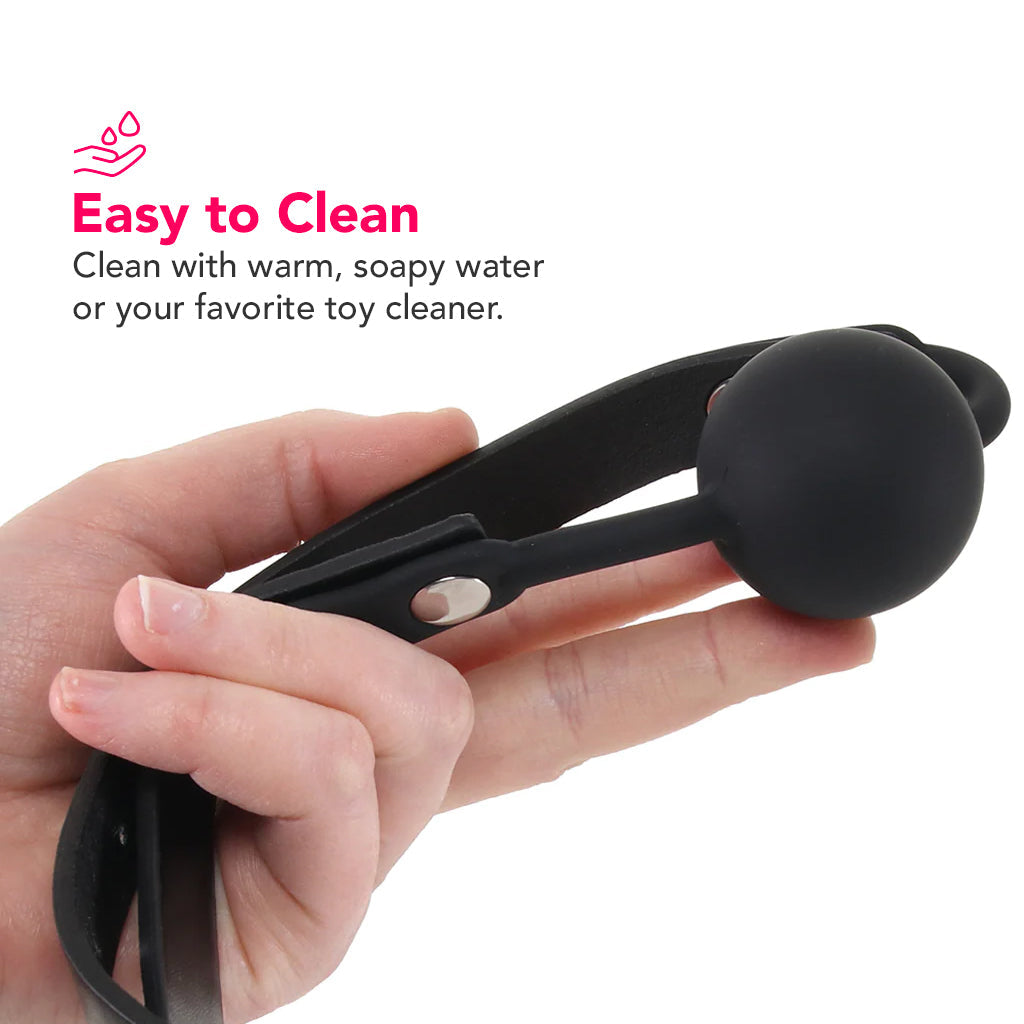 Ouch! Silicone Ball Gag in Black