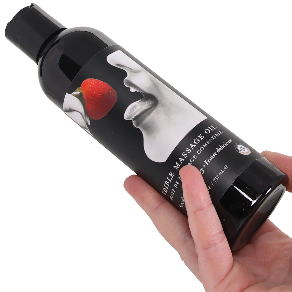 Edible Massage Oil 8oz/236ml in Strawberry