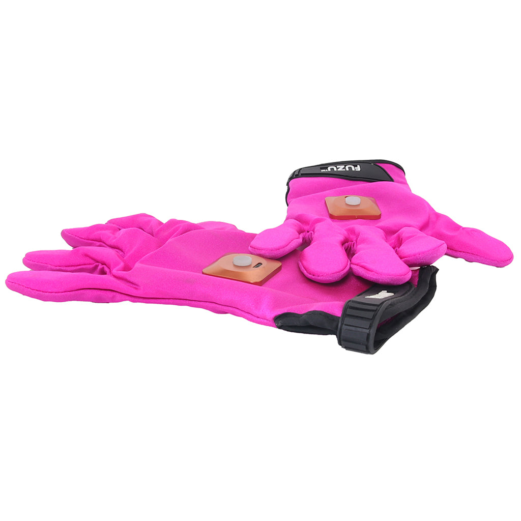 Deeva Fuzu Vibrating Small Massage Gloves in Pink - Vibrators - HoneyHugs Canada (View 3)
