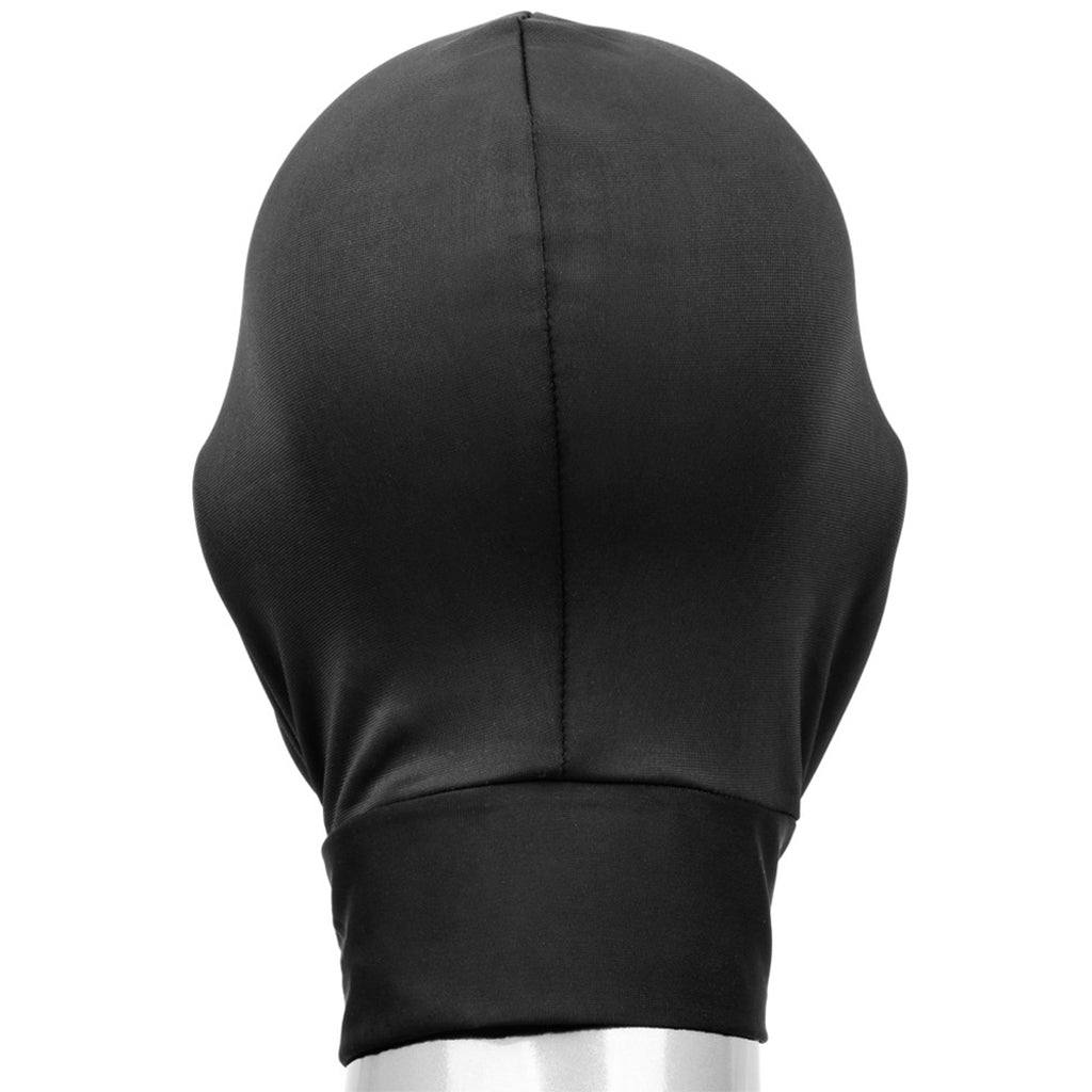 Boundless Open Mouth Hood: Seductive Black Stretch Mask for Intimate Play
