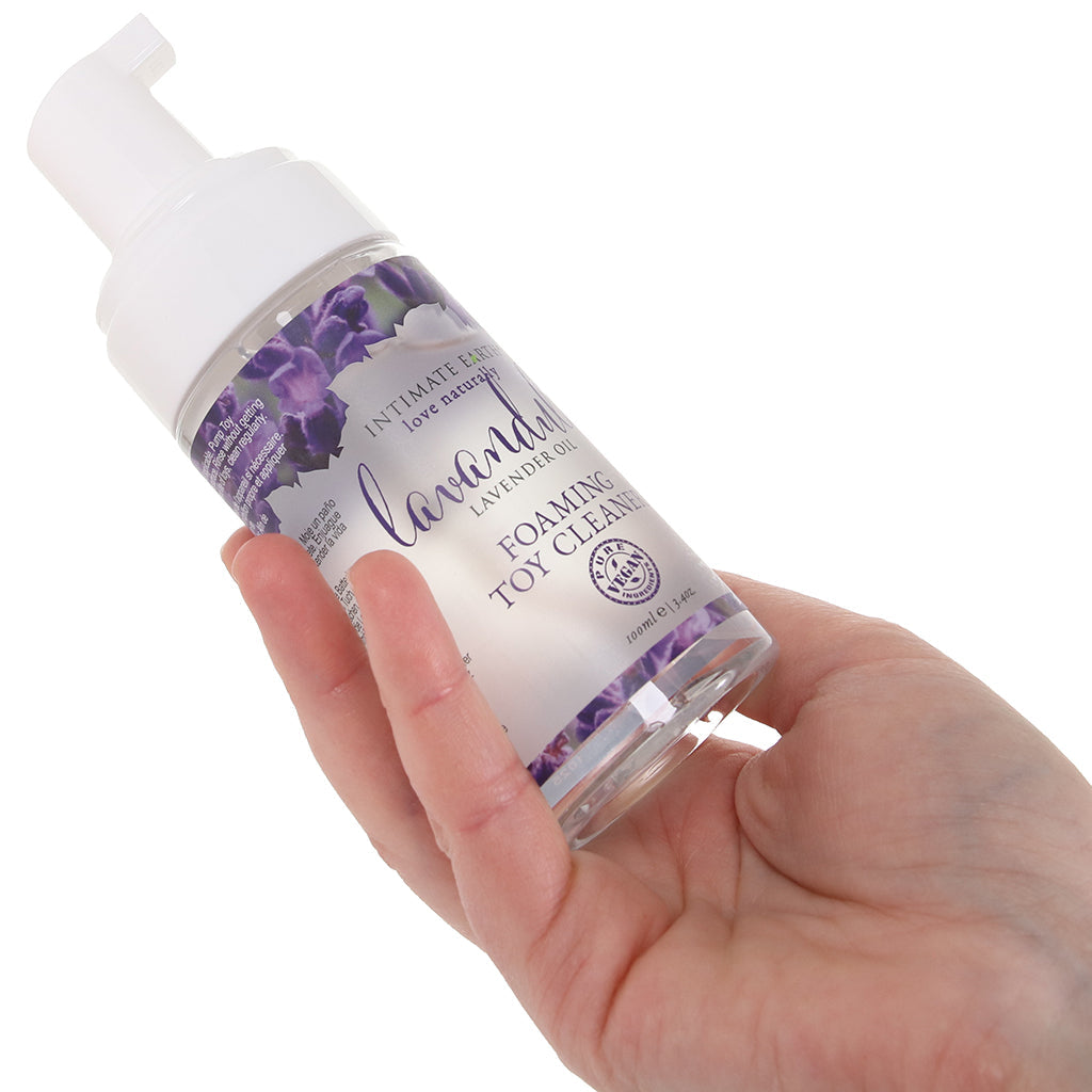 Intimate Earth Lavendula Lavender Oil Foaming Toy Cleaner in 3.4oz/100ml - Vibrators - HoneyHugs Canada (View 4)