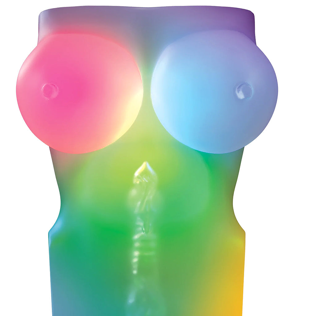 PDX Elite Go-Go Bator LED Mega Masturbator in Frosted
