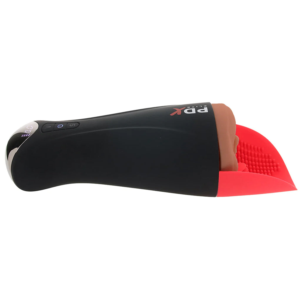 PDX Elite Fap-O-Matic Pro XL Suction Stroker in Brown
