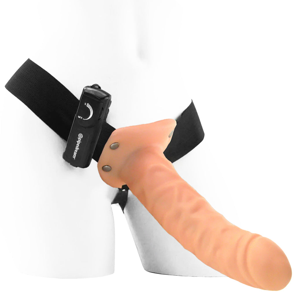 Fetish Fantasy Series Fetish Fantasy 8 Inch Hollow Vibrating Strap-On - Bondage - HoneyHugs Canada