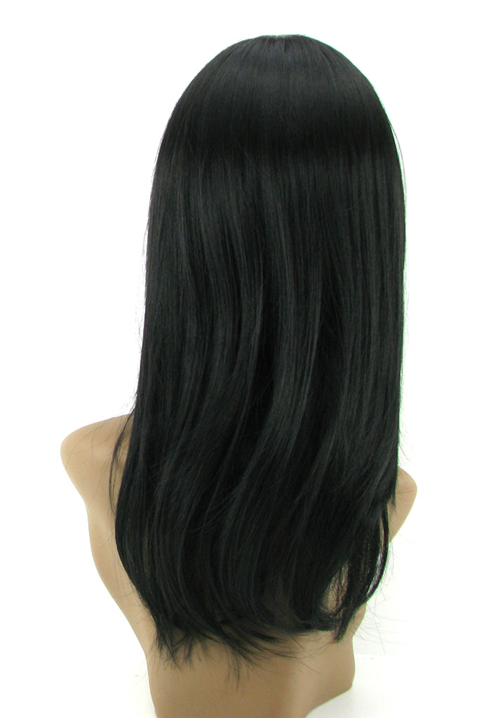 Steph Straight Wig with Bangs in Black
