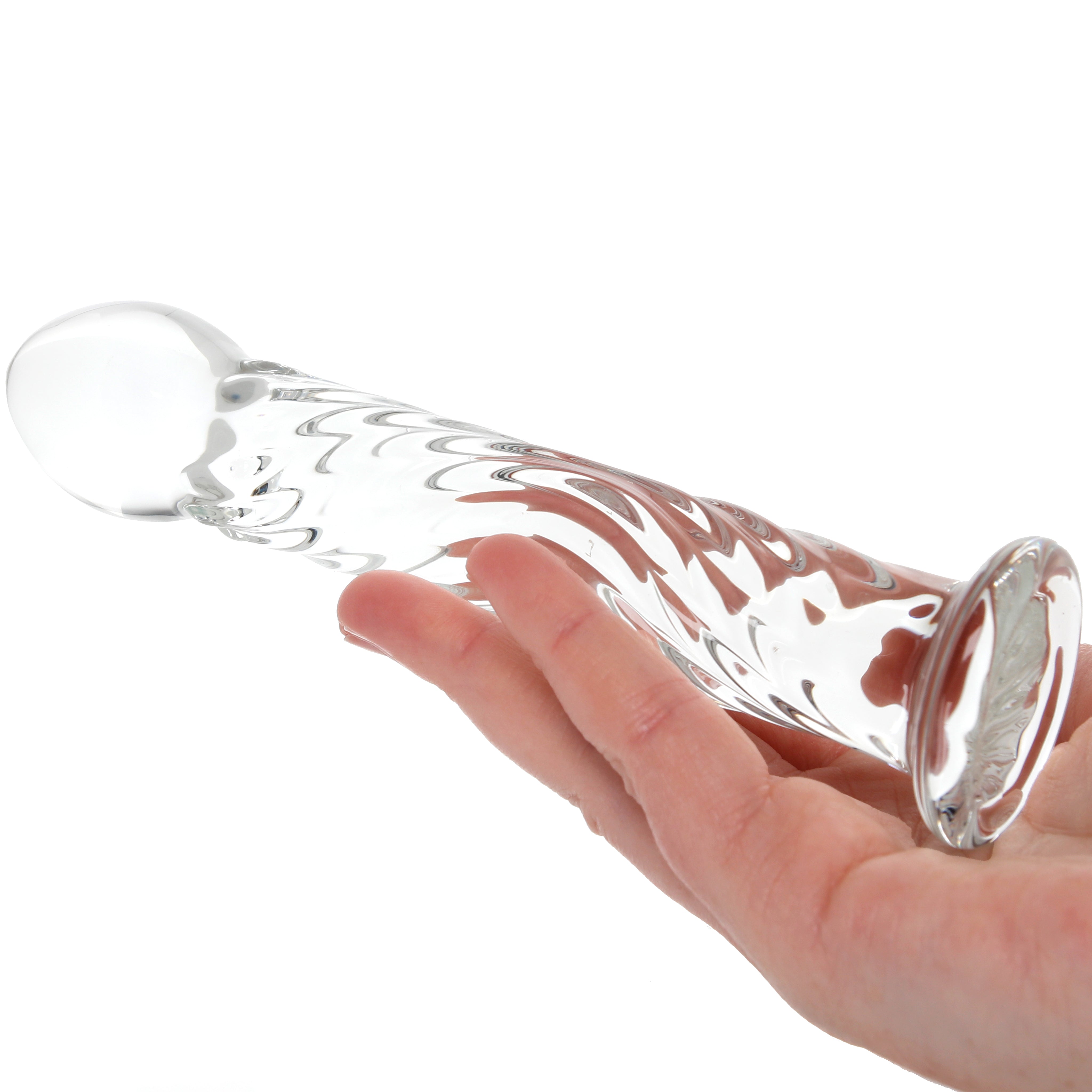 Clarity Seraphic Ripple Wavy Wonder Glass Dildo | G-Spot & Textured Pleasure