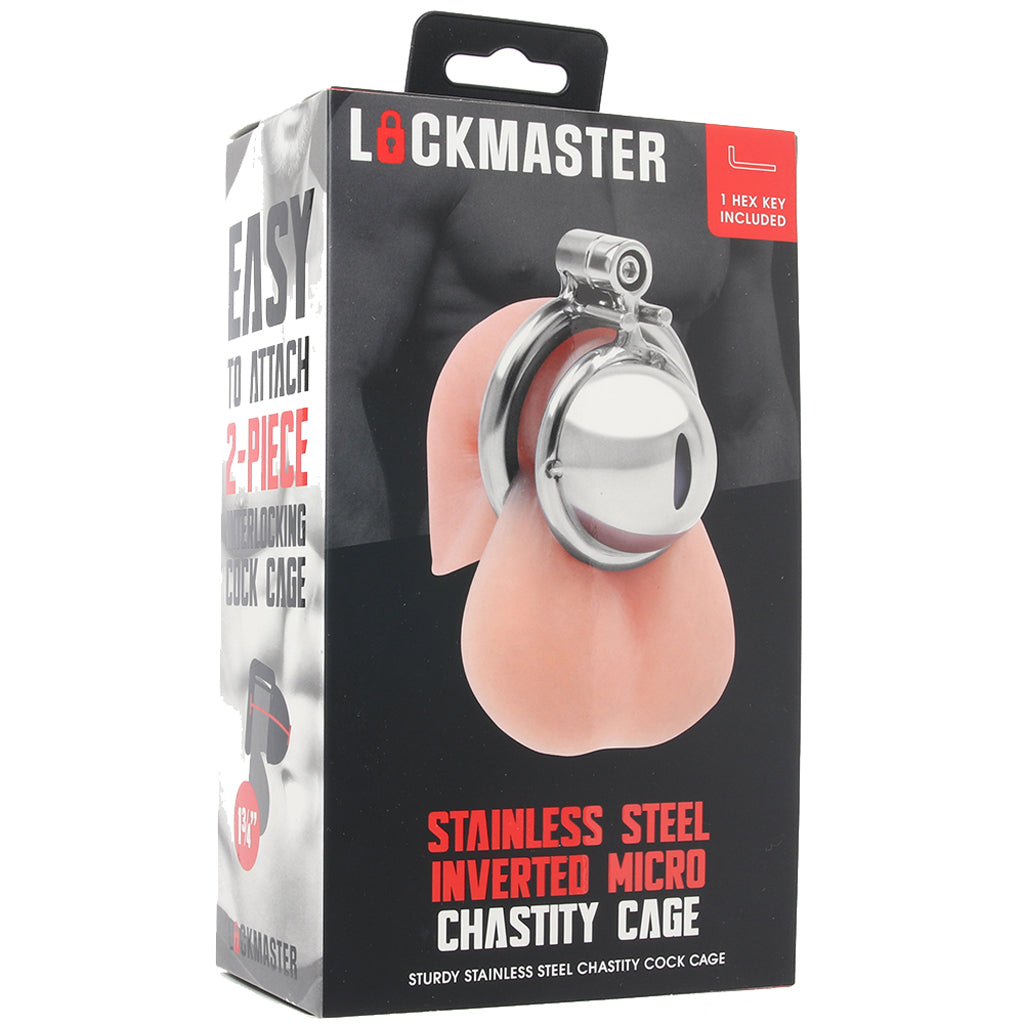 Lockmaster Inverted Micro Chastity Cage: Ultimate Stainless Steel Dominance