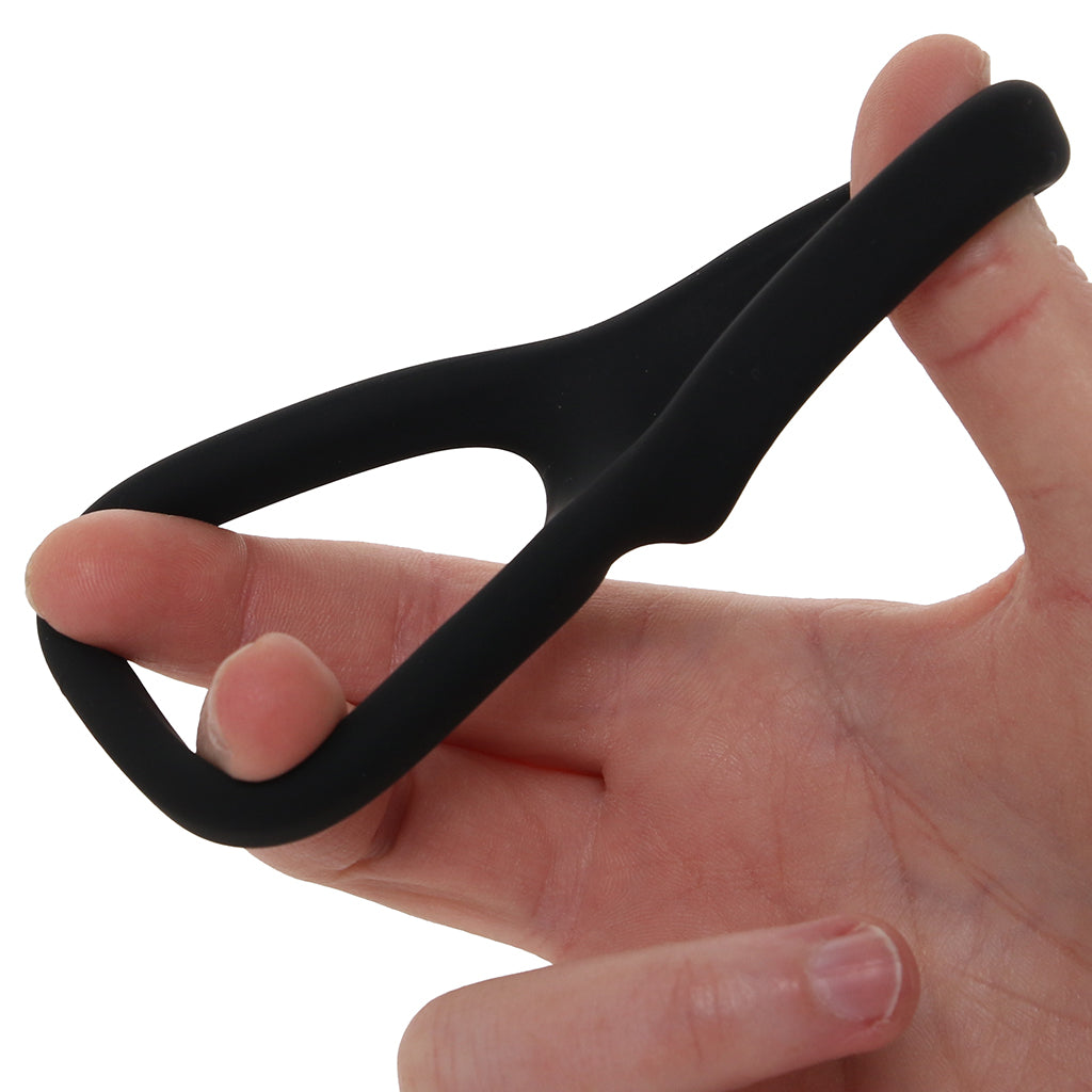 Alpha Ring Liquid Silicone Snug Tugger in Black