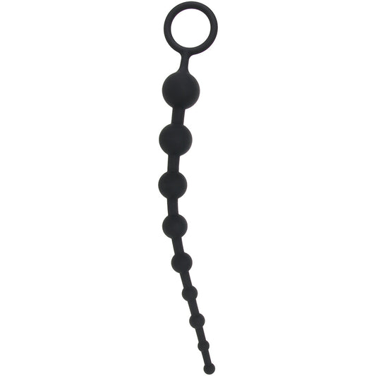 Electric Eel Seamless Silicone Anal Beads - All About Anal Black Edition for Gradual Pleasure