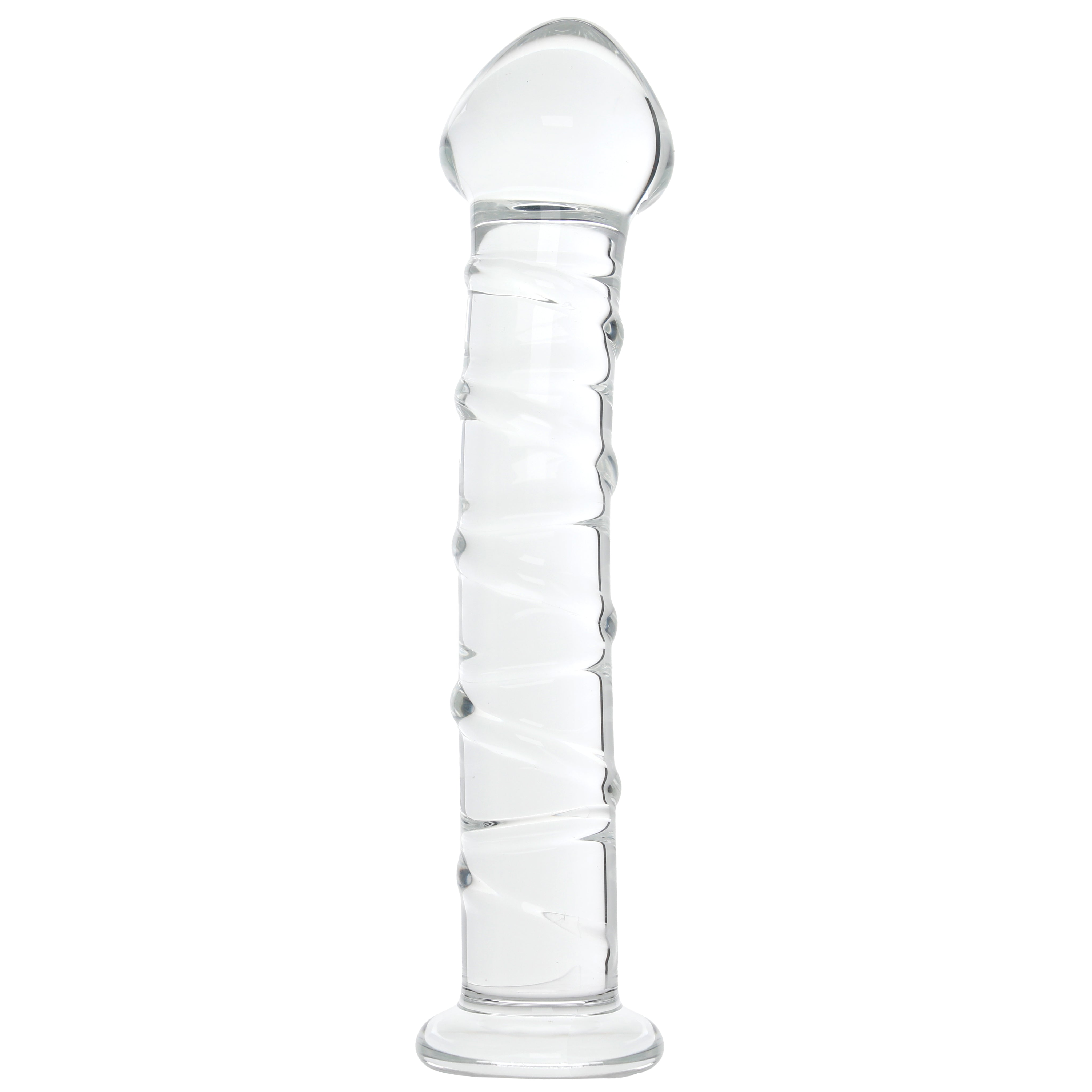 Clarity Seraphic Spiral Textured Glass Dildo
