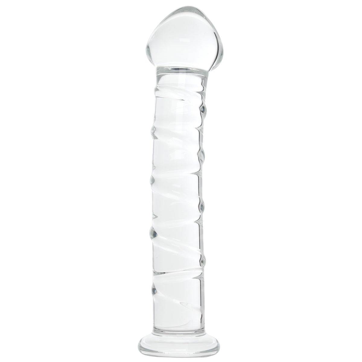 Clarity Seraphic Spiral Textured Glass Dildo