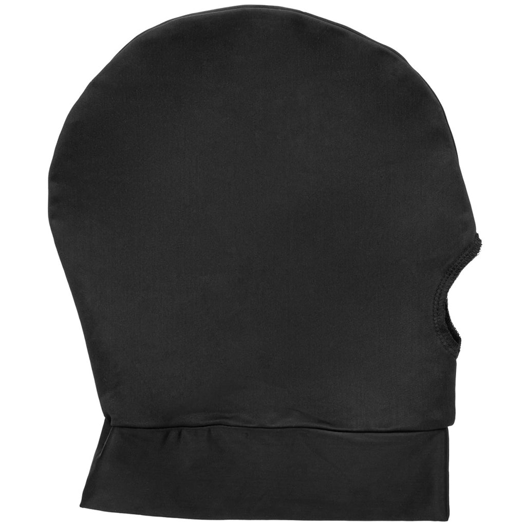 Boundless Open Mouth Hood: Seductive Black Stretch Mask for Intimate Play