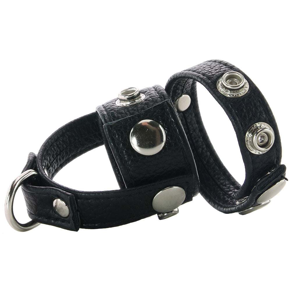 Blue Line Cock Ring with 1 Inch Ball Stretcher