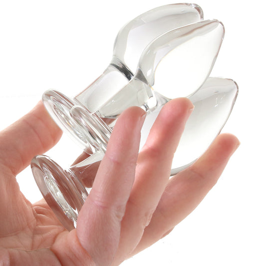 Clarity Utopian Trinity Glass Butt Plug Set