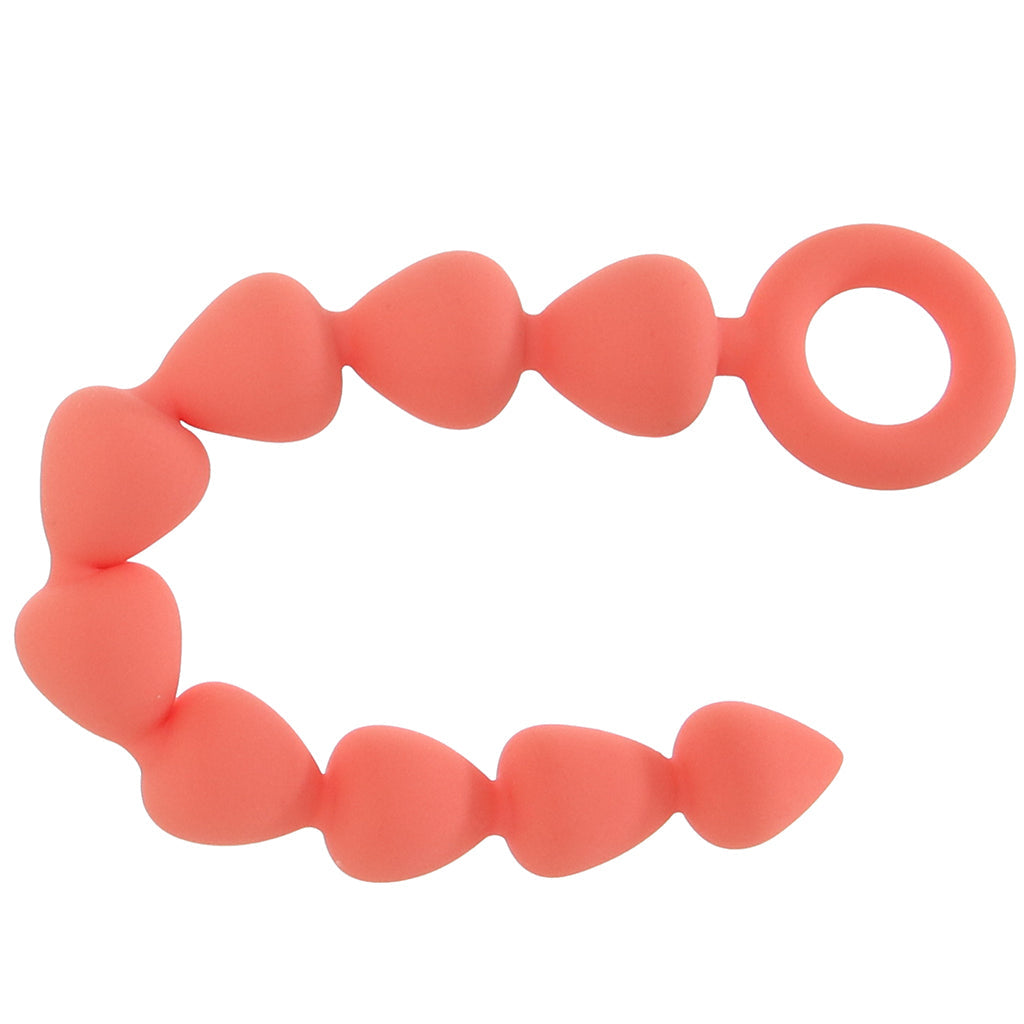 S&M Peaches 'n CreaMe: Luxurious Graduated Silicone Anal Beads for Exquisite Exploration