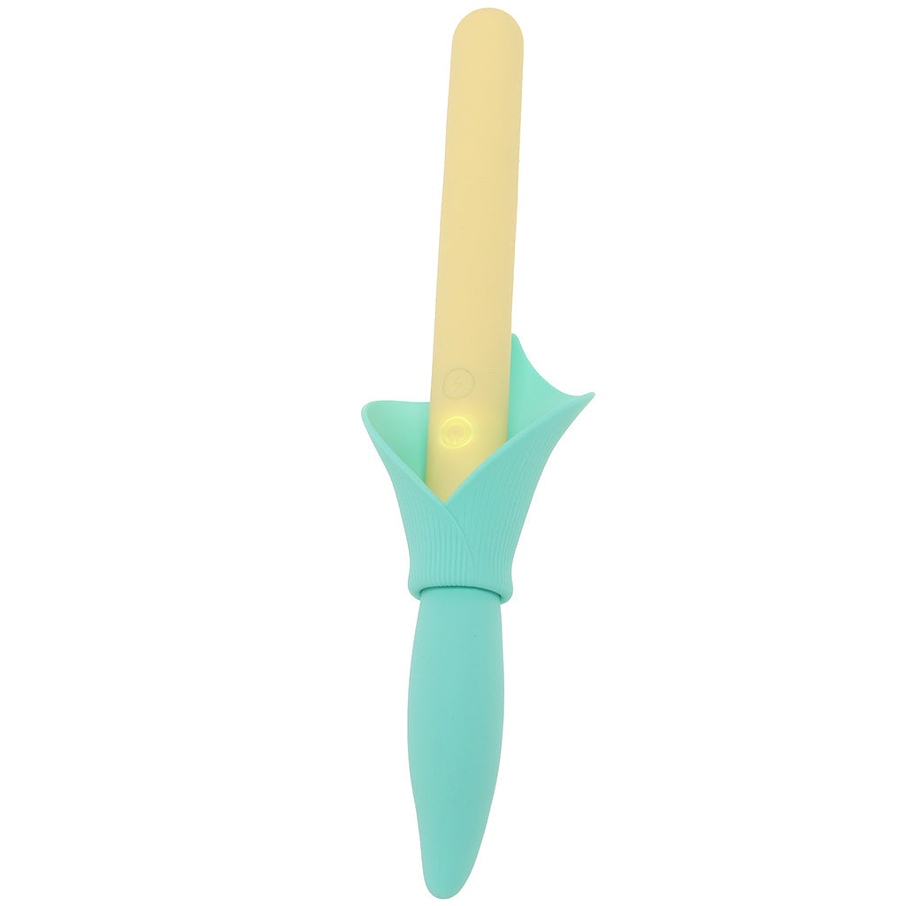 Maia Vala Fiercely Powerful Silicone Flower Vibe in Yellow - Vibrators - HoneyHugs Canada (View 3)