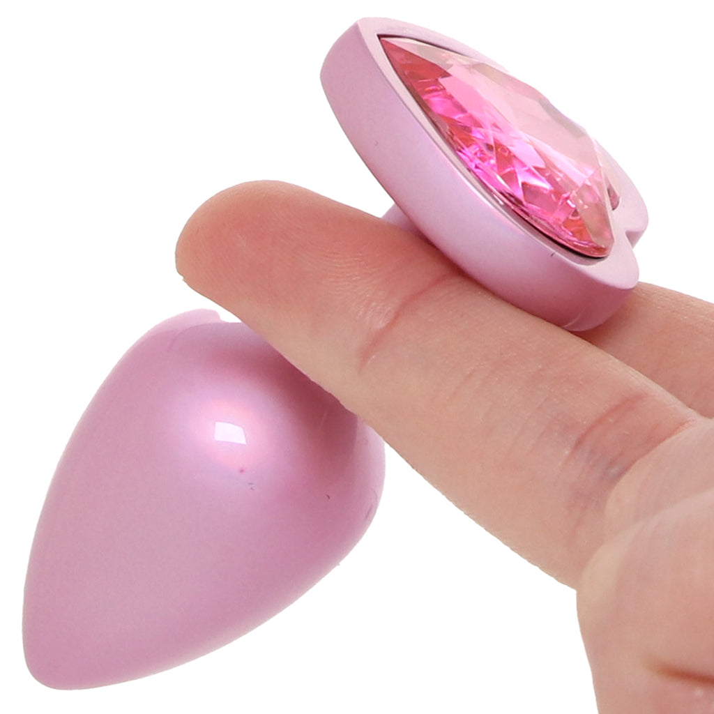 Booty Bling Pink Metal Jewelled Butt Plug in Small