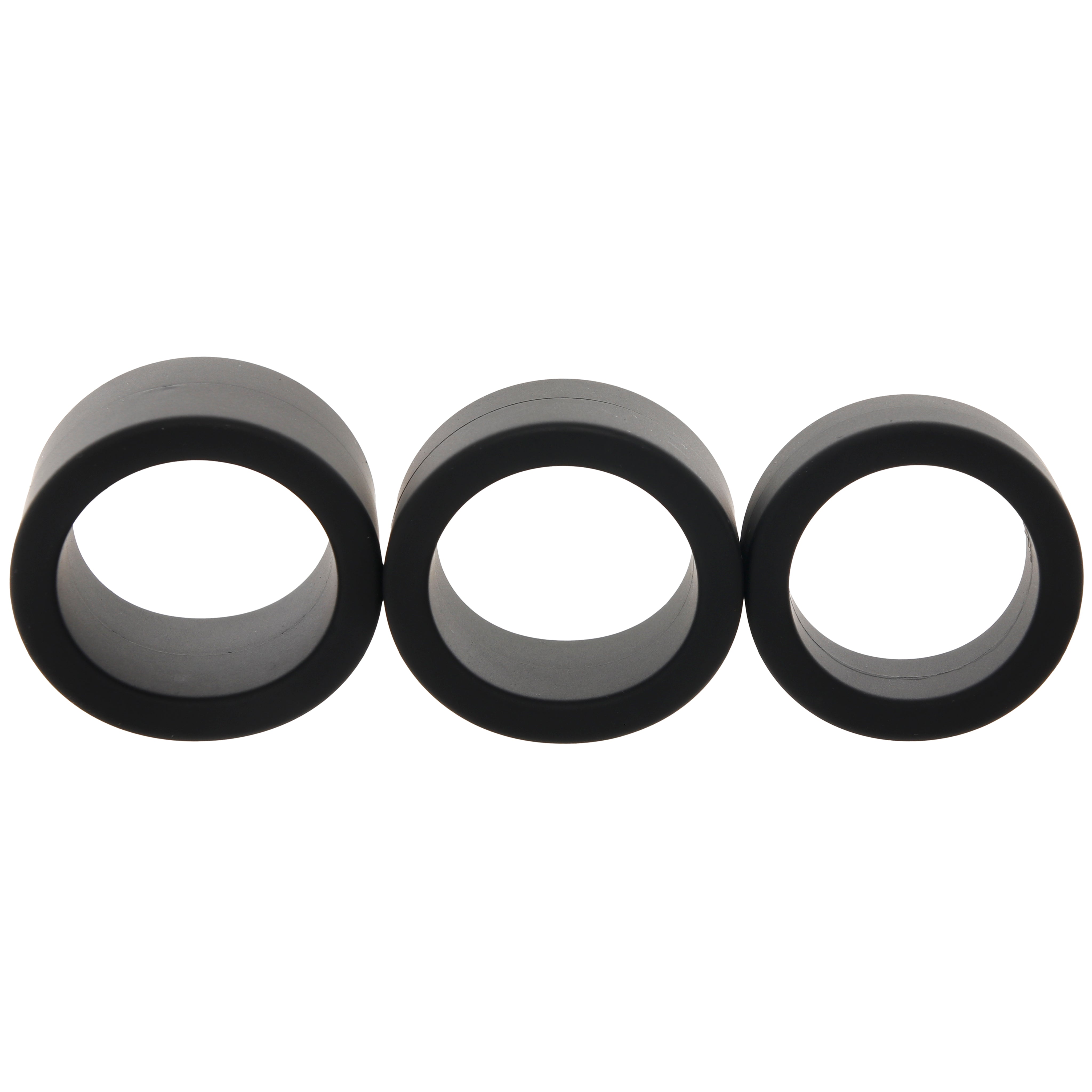 Alpha Liquid Silicone Stamina 3 Piece Cock Ring Set