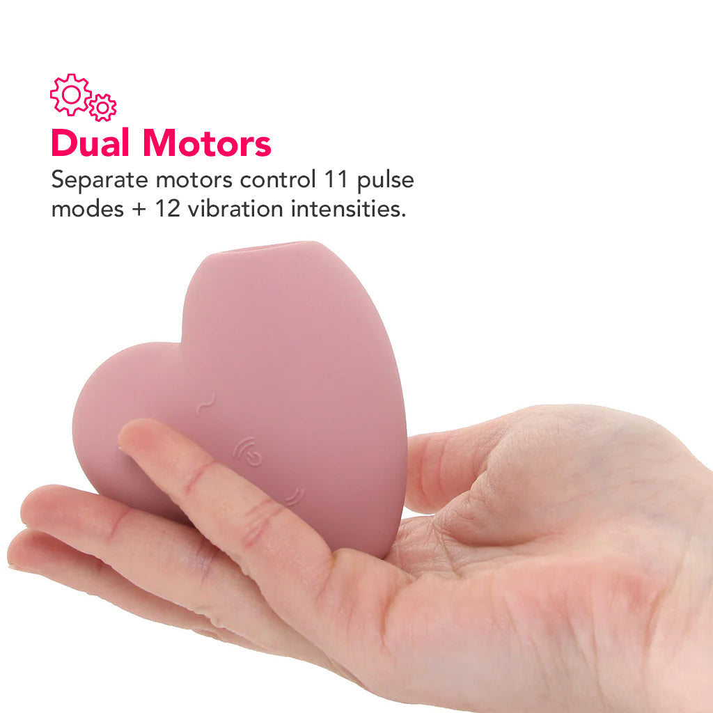 Satisfyer Cutie Heart Air Pulse Stimulator in Light Red