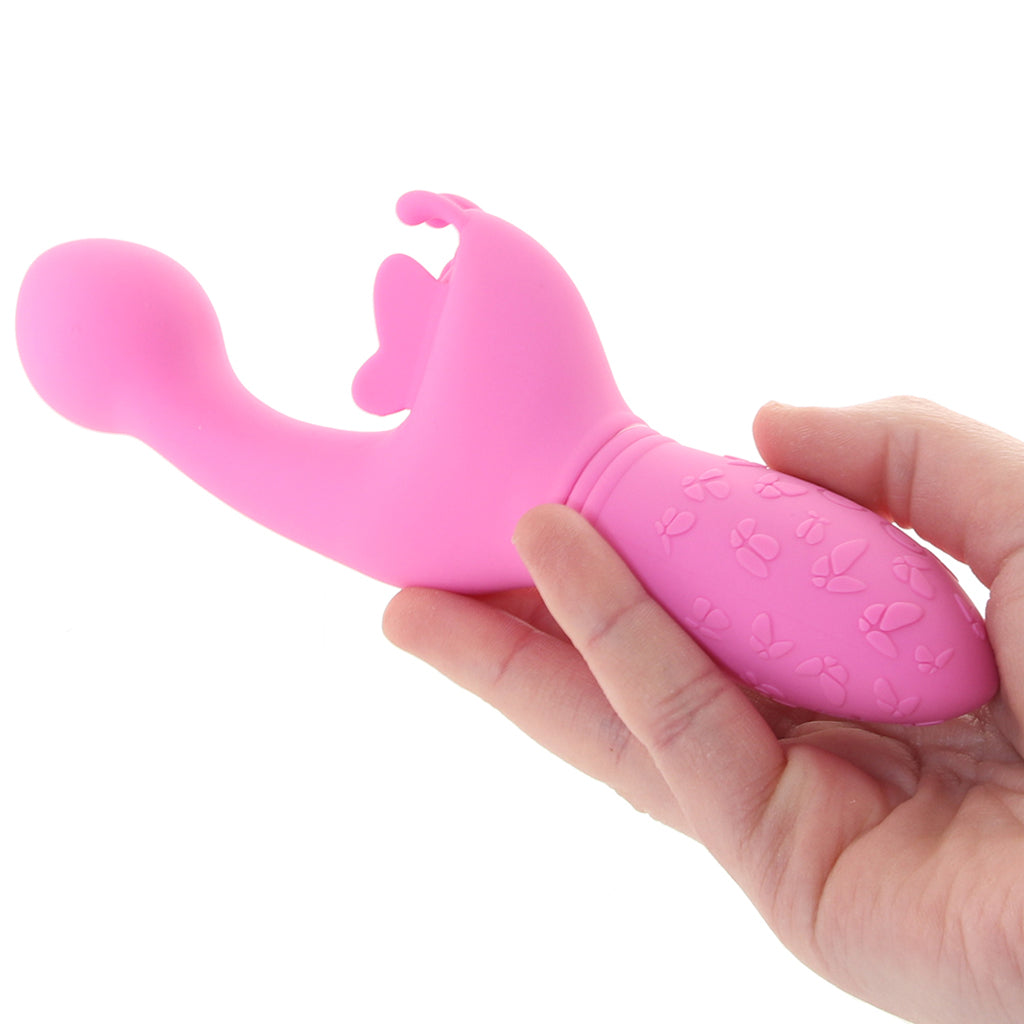 CalExotics Rechargeable Butterfly Kiss Vibrator in Pink - Vibrators - HoneyHugs Canada (View 4)
