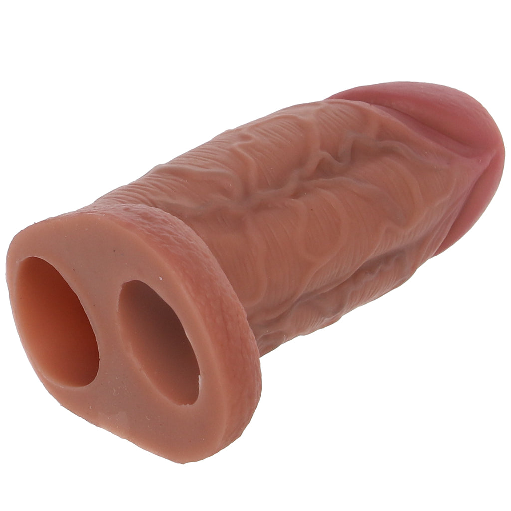 Jock Realistic Thick Silicone Enhancer with Ball Strap in T