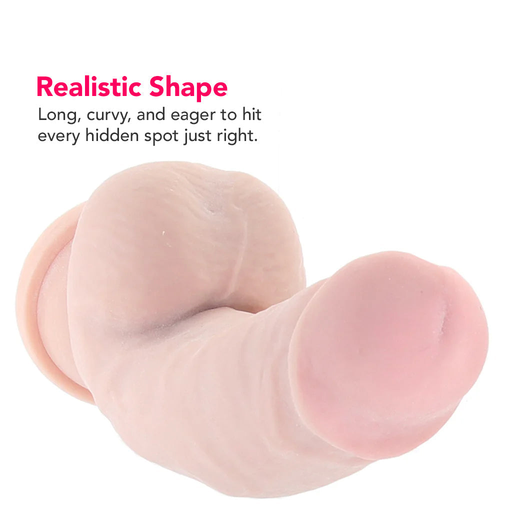 Dr. Skin Plus 7 Inch Girthy Poseable Dildo in Vanilla
