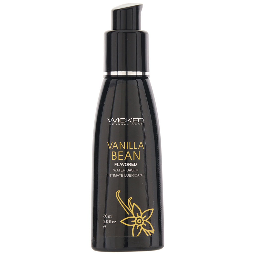 Aqua Lube Vanilla Bean Flavored Water-Based Personal Lubricant - Edible & Vegan