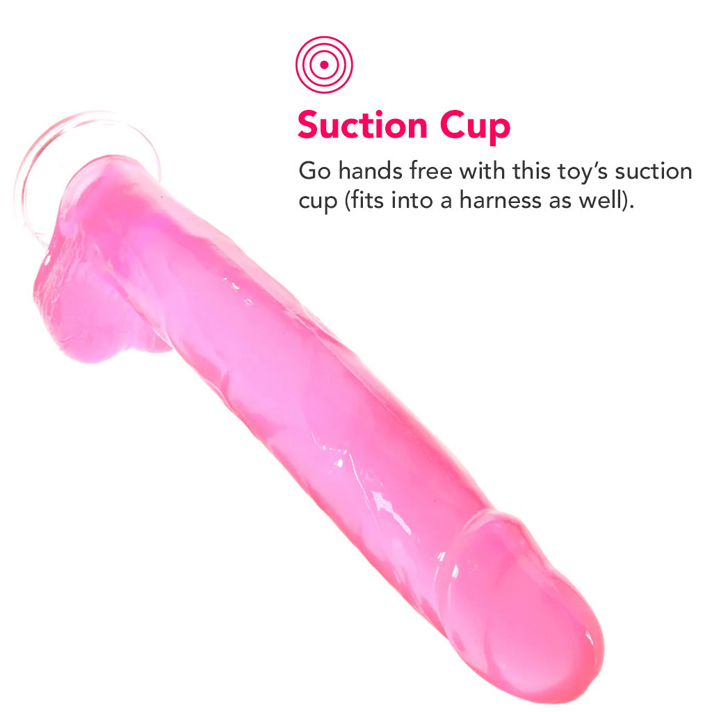 Size Queen 12 Inch Jelly Dildo in Pink