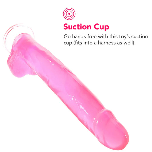 Size Queen 12 Inch Jelly Dildo in Pink