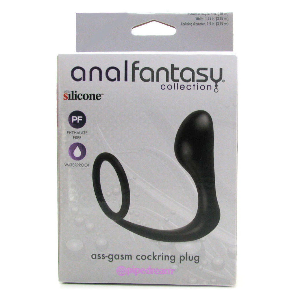 Ass-Gasm Elite Silicone P-Spot & Prostate Cock Ring Plug for Intense Pleasure