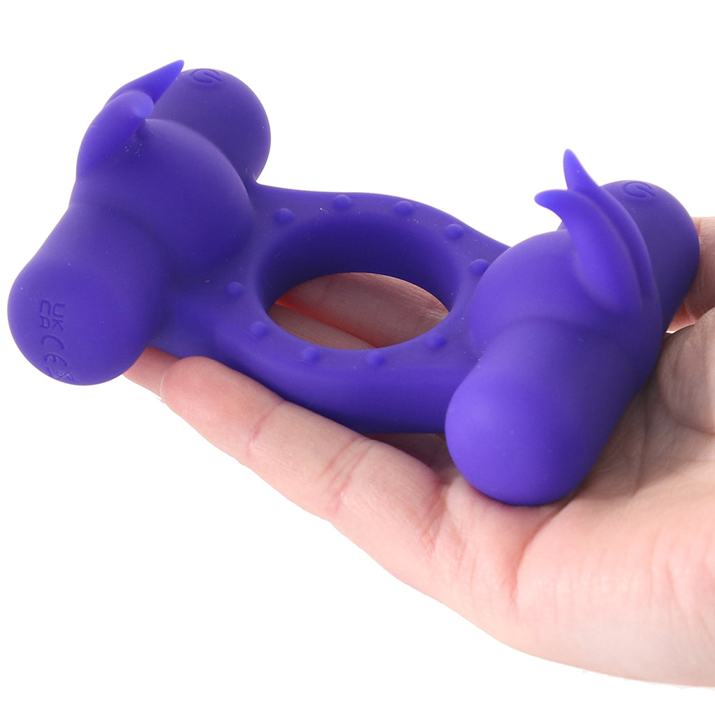 CalExotics Silicone Triple Orgasm Enhancer Vibrating Ring - Vibrators - HoneyHugs Canada (View 4)
