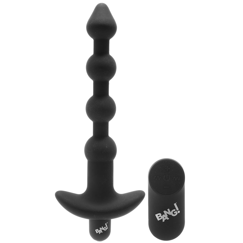 Bang! Bang! Vibrating Anal Beads in Black - Vibrators - HoneyHugs Canada