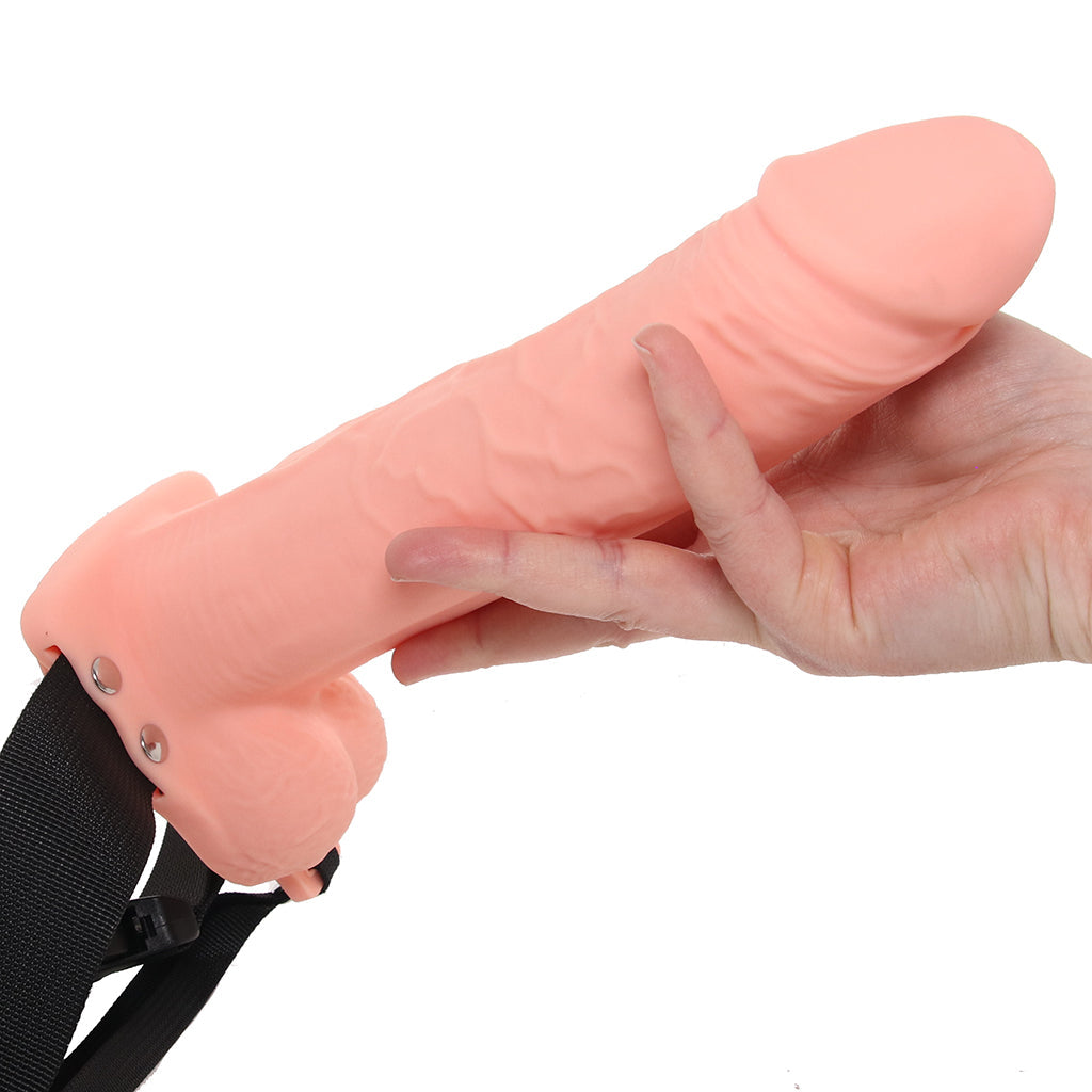 Fantasy X-tensions 8 Inch Hollow Strap-On Vibe in Light