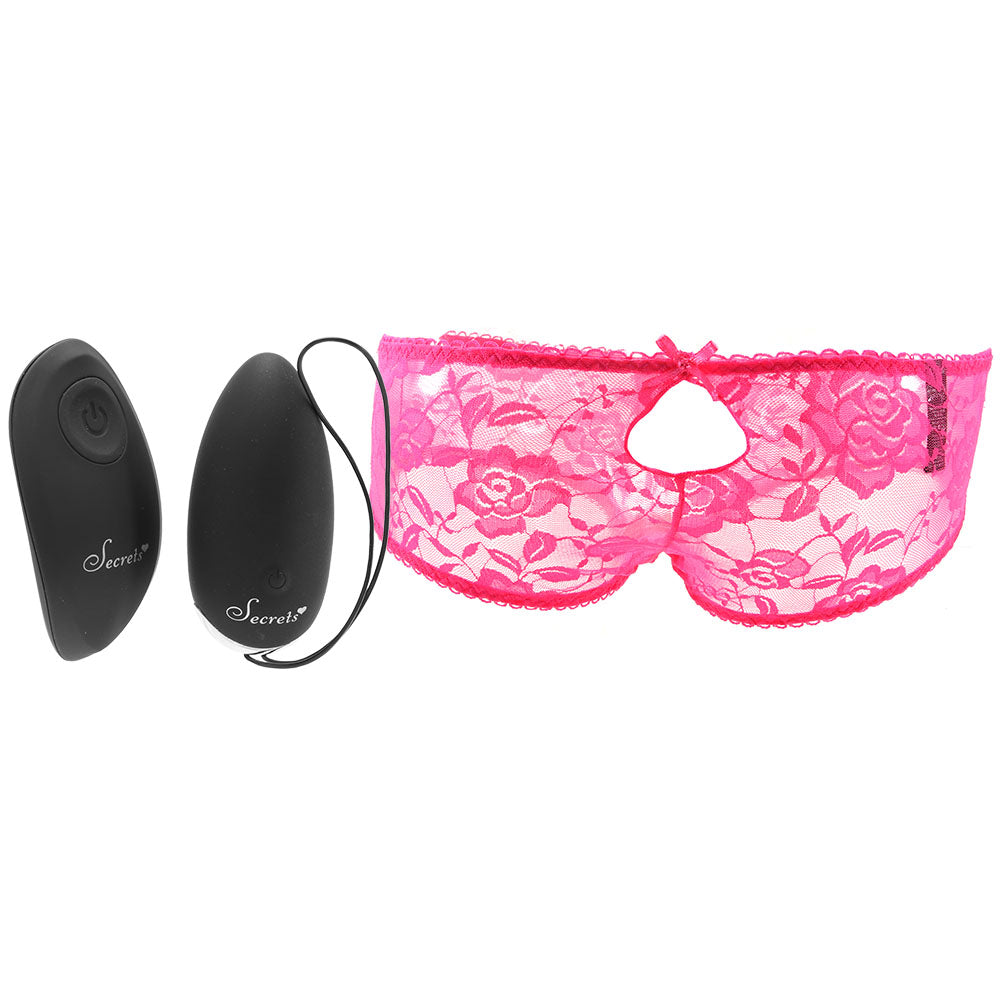 Low Rise Hot Pink Lace Panty & Love Egg XL